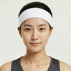 코지웰 남자 러닝 스포츠 헤어밴드, 화이트, 4개