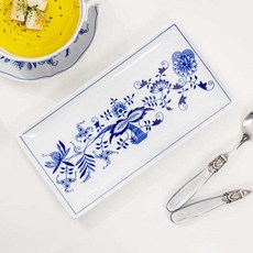 체스키포슬란 쯔비벨무스터 사각접시 CB594, 혼합 색상, 1개