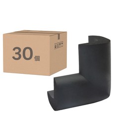 L型加厚防撞角 30個, 1組, 黑色