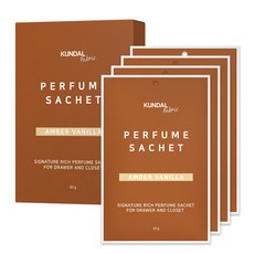 KUNDAL 昆黛爾 衣物香氛袋, 琥珀香草香, 20g, 4片