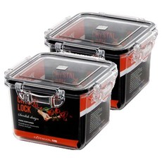 GOTMAN 方形密封保鮮盒 1200ml, 2個, 單品