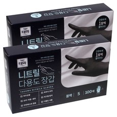 Taehwa 丁腈多用途手套 100入, 2個, 小(S)