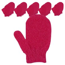 YBHOME 溫和搓澡手套, 紅色, 1入, 25個