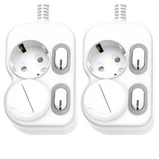 EcoPowerTap LED獨立省電延長線 2孔 EPM 202N, 3.5m, 白色, 2個