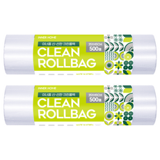 이너홈 신선한 위생롤백 대 35cm x 45cm, 대(L), 500개입, 2개