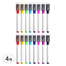모던앳 자석 화이트 보드 마카 8종 x 2p 세트, 혼합색상, 4개