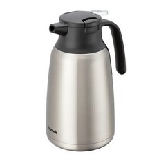 Peacock 日本孔雀 真空斷熱一鍵按壓出水 不鏽鋼保溫壺保溫瓶 1.5L, 原鋼色, 1個