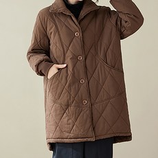 아뗄릭 여성용 하프 양털 누빔 퀄팅 패딩 점퍼 03126