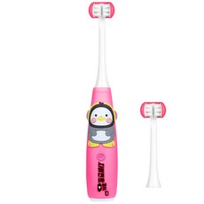 베이비 펭수 3D칫솔모 아동 전동칫솔 핑크, 3D(핑크)