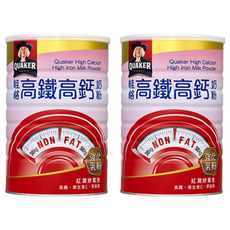 QUAKER 桂格 高鈣奶粉高鐵配方, 750g, 2罐