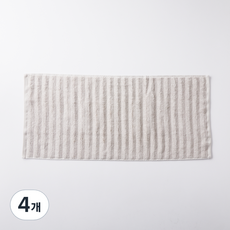 라피니라 모던하우스 자카드 세면타월 40 x 90 cm 230g 면사, 4개, 연그레이