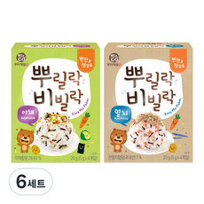 미즈앤코 뿌릴락비빌락 2종 후리가케 세트, 20g, 야채 + 멸치, 6세트