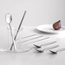 Iwooa Ongidam 不鏽鋼高級湯筷4套組, 1套, 湯匙 4p + 筷子 4p, 單一顏色