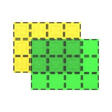 PicassoTILES 畢卡索 磁力片積木 大型磁力片 PT02 3歲以上 2入, 1盒
