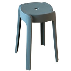일상도구 원형 간이 스툴, 블루, 1개