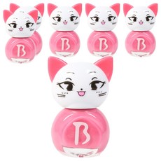 Bobly Kids 美甲貓貼紙型兒童美甲, 粉紅平, 6個