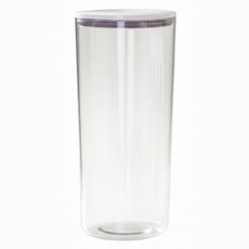 密封桶儲糧桶 按壓 透明罐體, 白色, 3L, 1個