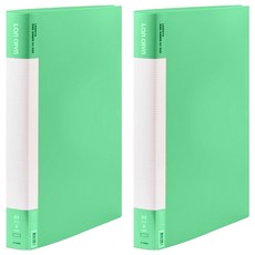 Lan CHYn 連勤牌文具 馬卡龍色系圓型夾 4孔, 綠色, 2個