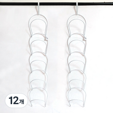 Market Plan 纖細鐵絲帽收納架, 12個, 白色