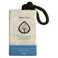 MOUSBAH ZANABILI 薩納貝莉 純淨橄欖懸掛式阿勒坡皂, 125g, 1個