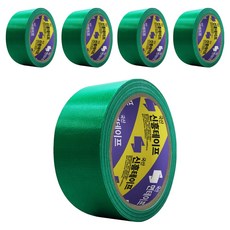 신흥테이프 국산 라바 청면테이프 48mm X 15M 녹색, 5개