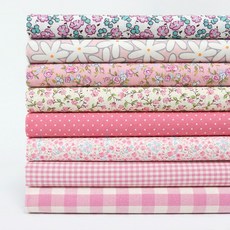 花卉格紋系列20支棉布 8件組 SH-309, 8種