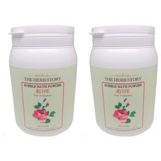 더허브스토리 대용량 버블바스 파우더 로즈향, 1kg, 2개