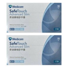 Medicom 麥迪康 NBR 檢診手套 未滅菌/無粉 1175 L, 2盒