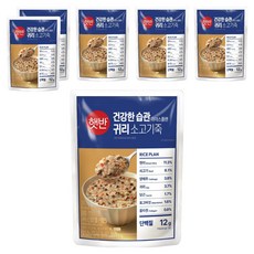 햇반 귀리소고기죽, 6개, 420g