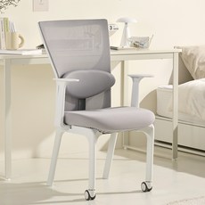 체어스코 허리 편한 학생 책상 공부의자 엘리트 허리받침세트, 스톤그레이