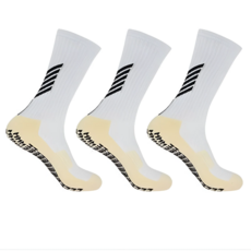 Saebom Living 防滑足球襪, 3個, 白色