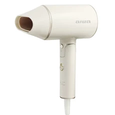 aiwa 愛華 雙電壓吹風機 獨立冷風功能 高濃度負離子 速乾 折疊式設計, AHD-2202D, 白色