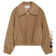 쉬즈미스 여성용 부클 카라 집업 점퍼 SWWJPO42010