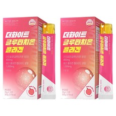 더존건강 배럴헬스 더화이트 글루타치온 콜라겐 젤리 스틱 복숭아맛 15p, 300g, 2개