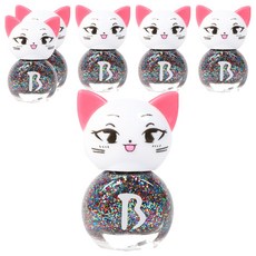 Bobly Kids 美甲貓貼紙型兒童美甲, 五種顏色 bling ping, 6個