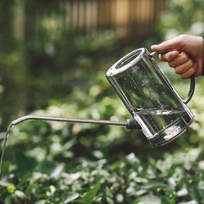 엘쏘 원예용 스테인레스 스틸 라인 물조리개 1L, 1개, 그레이