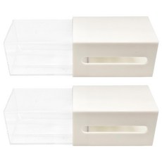 壁掛雙向小抽屜 尺寸: 6x10x5cm PP材質, 白色 + 透明色, 1組