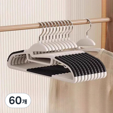 Moltu Yu旋轉式防滑防肩角衣架, 黑色, 60個