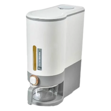 按壓式儲米桶 10kg, 珊瑚灰, 1個