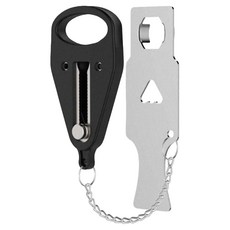 E.dot 外出攜帶式安全防盜門扣鎖 簡易操作 不鏽鋼+ABS材質 尺寸13x5.5cm, 1個