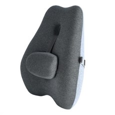 HONDONI 經典日式風格護腰記憶靠墊 居家汽車舒壓, 舒適文青灰, 1個