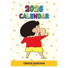 蠟筆小新 2026 壁掛日曆, 黃色, 1個