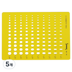 SaNKI's 模板 綜合橢圓模板 製圖模型尺, NO 202, 5個