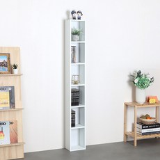 포메리트 타워형 틈새장 DVD장 6칸, 화이트