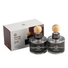 불스원 그라스 디퓨저 95ml, 우디, 2개