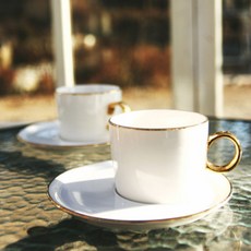 BELUZ casa 金邊設計咖啡杯兩人組, 混色, 1套