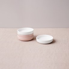 BOWLBOWL 韓國製北歐風醬料碟, 白色, 粉色, 1套