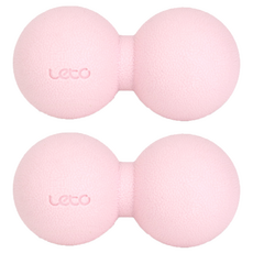 레토 TPE 땅콩 마사지볼 듀얼 LYB-P02, 2개, 연핑크