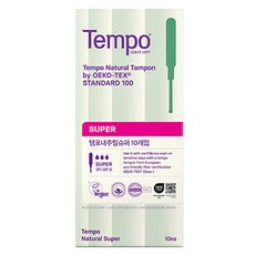 템포 내추럴 탐폰, 슈퍼, 10개입, 1개