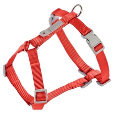 尾巴與我 新經典 犬H型胸背帶 柔軟厚織尼龍 強韌安全車縫 獨家配件扣, M, 橙紅, 1件